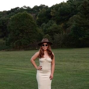 Amazon Cream Midi Dress